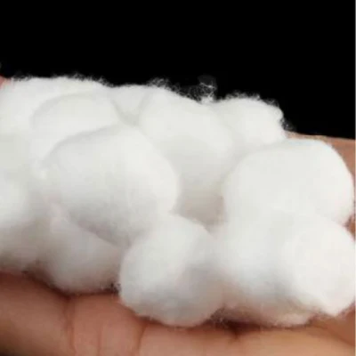 Bola de algodón absorbente médica desechable