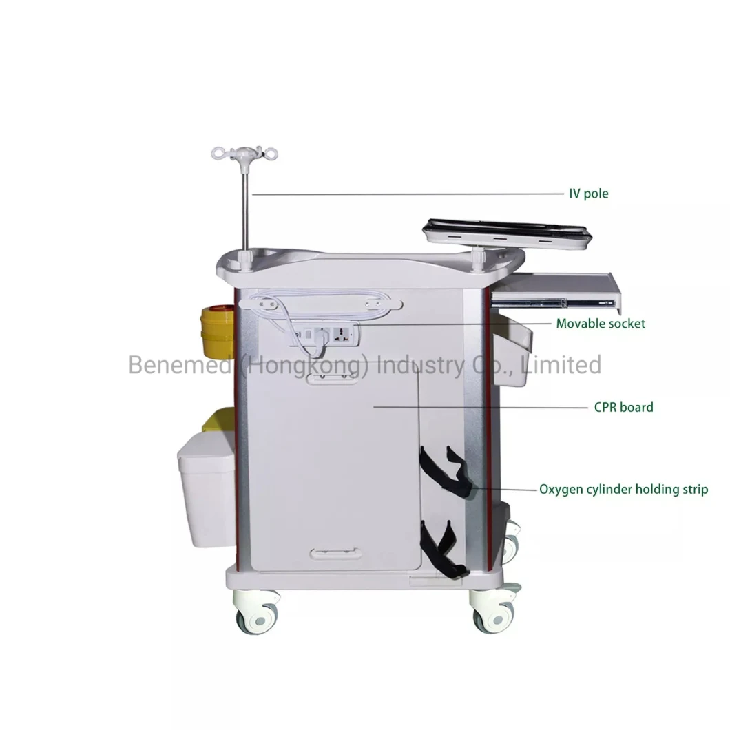 Cheap Price ABS Emergency Ambulance Movable Trolly