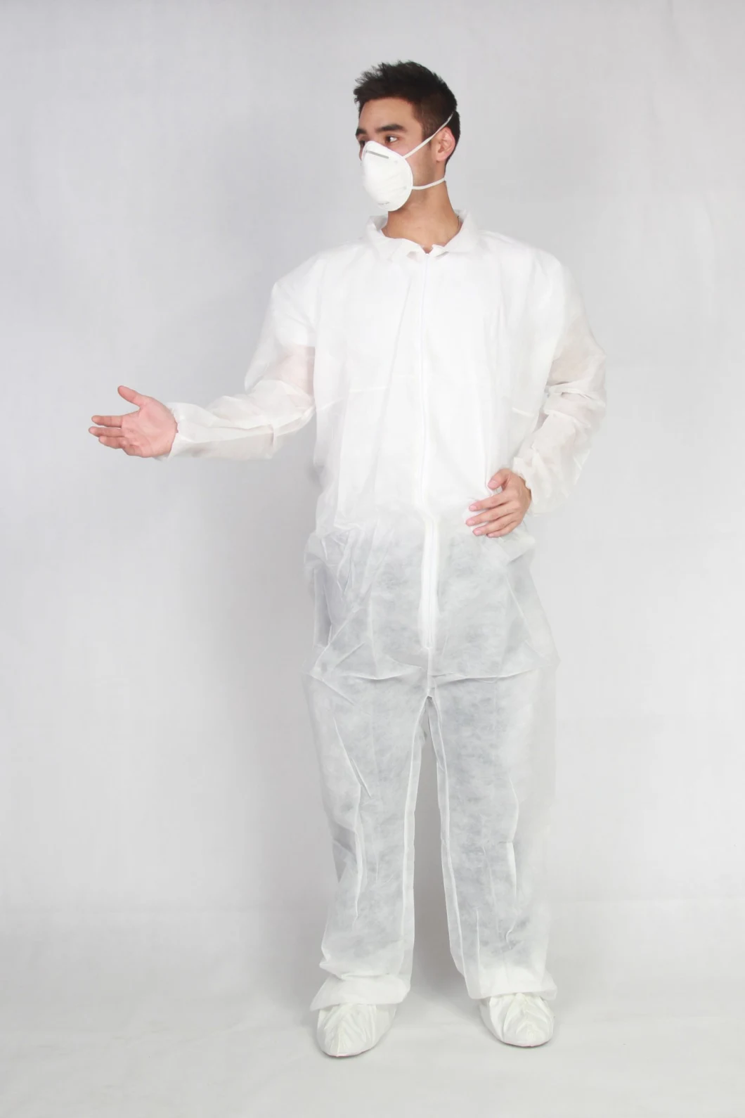 PP Overall Polypropylene Type 4b/5b/6b Nonwoven Disposable Protective Garment Workwear Coat Coverall for Food Industry