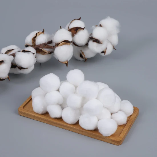100% algodón puro de alta calidad, bola de algodón esterilizada con Alcohol, bola de algodón absorbente médica blanca