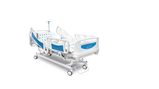 Equipo de atención de enfermería eléctrico de 5 funciones, muebles médicos, cama de hospital para pacientes de la UCI de la clínica